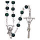 Rosary round green glass 6 mm s1