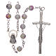 Rosary round white marbled glass 6 mm s2