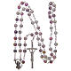Rosary round white marbled glass 6 mm s4
