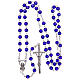 Rosary blue semi-crystal round beads 6 mm s4