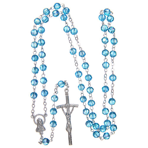 Rosary beryl color semi-crystal round beads 6 mm 4