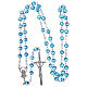 Rosary beryl color semi-crystal round beads 6 mm s4