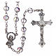 Rosary in semi-crystal with 6mm round white beads s1