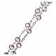 Rosary white round semi-crystal beads 6 mm s3