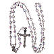 Rosary white round semi-crystal beads 6 mm s4