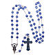 Glass rosary with round blue beads 5 mm s4