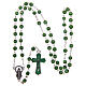 Glass rosary round green beads 5 mm s4