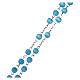 Glass rosary with round light blue beads 5 mm s3