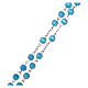 Glass rosary round light blue beads 5 mm s3
