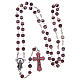 Glass rosary with round purple beads 5 mm s4