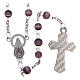 Glass rosary round violet beads 5 mm s2