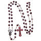Glass rosary round violet beads 5 mm s4