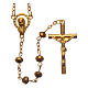 Rosary in golden faceted glass 6mm s1