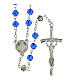 Blue glass rosary 3 mm s1