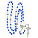 Blue glass rosary 3 mm s4