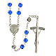 Glass rosary blue beads 3 mm s2