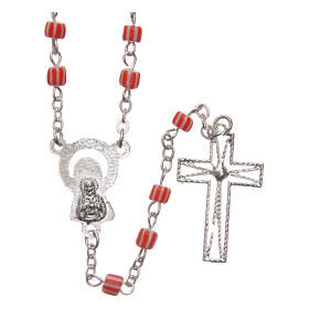 Rosary in striped glass 5 mm