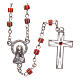 Rosary in striped glass 5 mm s1