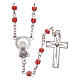 Rosary in striped glass 5 mm s2