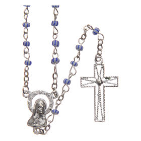 Striped glass rosary 3 mm