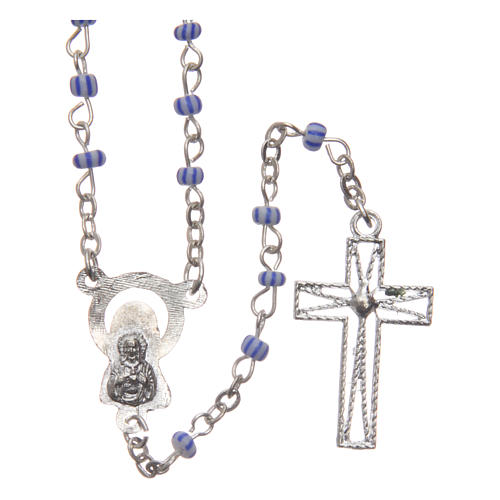 Striped glass rosary 3 mm 2