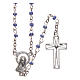 Striped glass rosary 3 mm s1