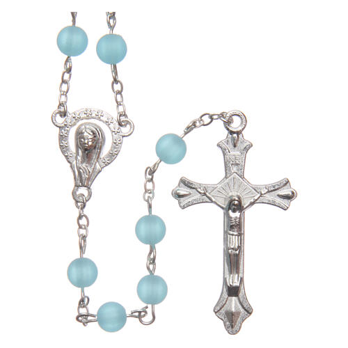 Rosary round glass beads 6 mm 1