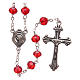 Rosary in red faceted crystal with 8mm beads s1