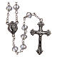 Rosenkranz aus Metall mit weißen Perlen, 8 mm s1