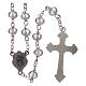 Rosenkranz aus Metall mit weißen Perlen, 8 mm s2