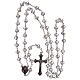Rosary semi-crystal faceted white beads 8 mm s4
