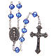 Rosary in blue faceted crystal 8 mm s1