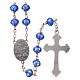 Rosary in blue faceted crystal 8 mm s2