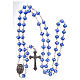 Rosary in blue faceted crystal 8 mm s4