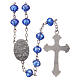 Rosary semi-crystal faceted blue beads 8 mm s2