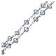 Rosary of semi-crystal faceted beads 8 mm s3
