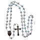 Rosary of semi-crystal faceted beads 8 mm s4