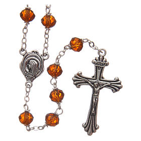 Rosari cristallo: Rosario cristallo sfaccettato con grani 8 mm