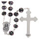 Glass rosary black beads with roses 9 mm s2