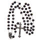 Glass rosary black beads with roses 9 mm s4