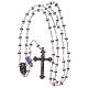 Rosary in white semi-crystal with white rhinestone 9x6 mm s4