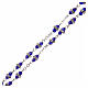 Rosary blue semi-crystal beads with rhinestones 9x5 mm s3