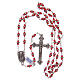 Rosary red semi-crystal beads with rhinestones 9x5 mm s4