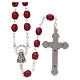 Glass rosary 6 mm with ladybug s2