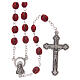 Glass rosary ladybug red beads 6 mm s1