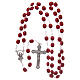 Glass rosary ladybug red beads 6 mm s4