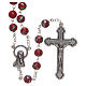 Round red glass rosary 7 mm s1