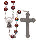 Round red glass rosary 7 mm s2