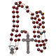 Round red glass rosary 7 mm s4