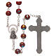 Glass rosary round red beads 7 mm s2